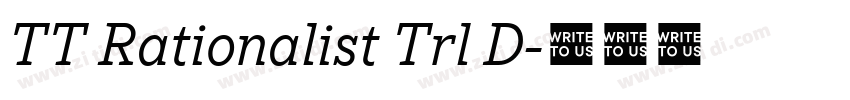 TT Rationalist Trl D字体转换